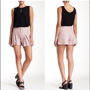 REBECCA MINKOFF Mina Lambskin Leather Shorts
